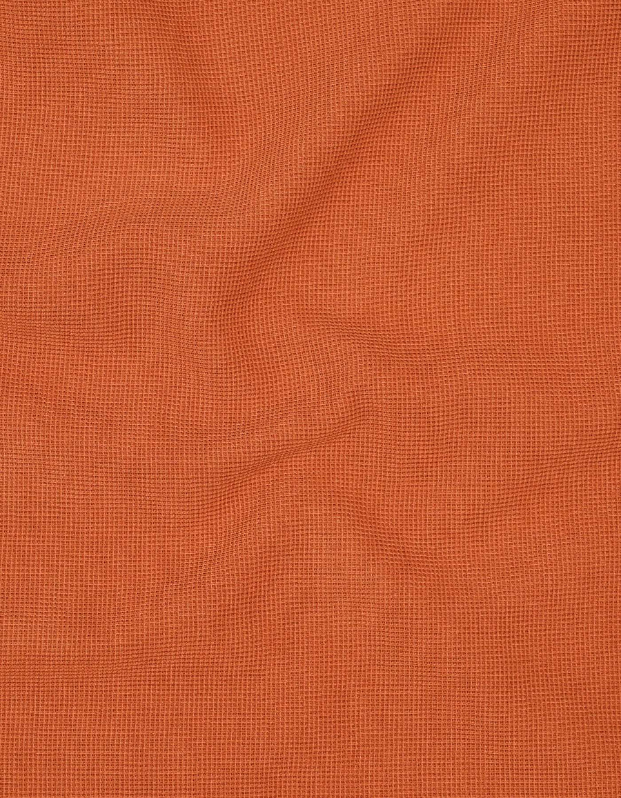 Fiery Rust Textured Cotton T-Shirt