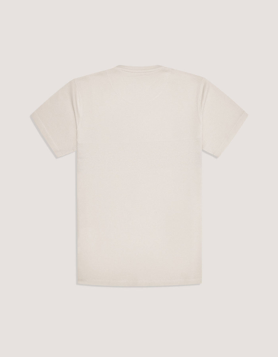 Off White Contrast Stripe T-Shirt