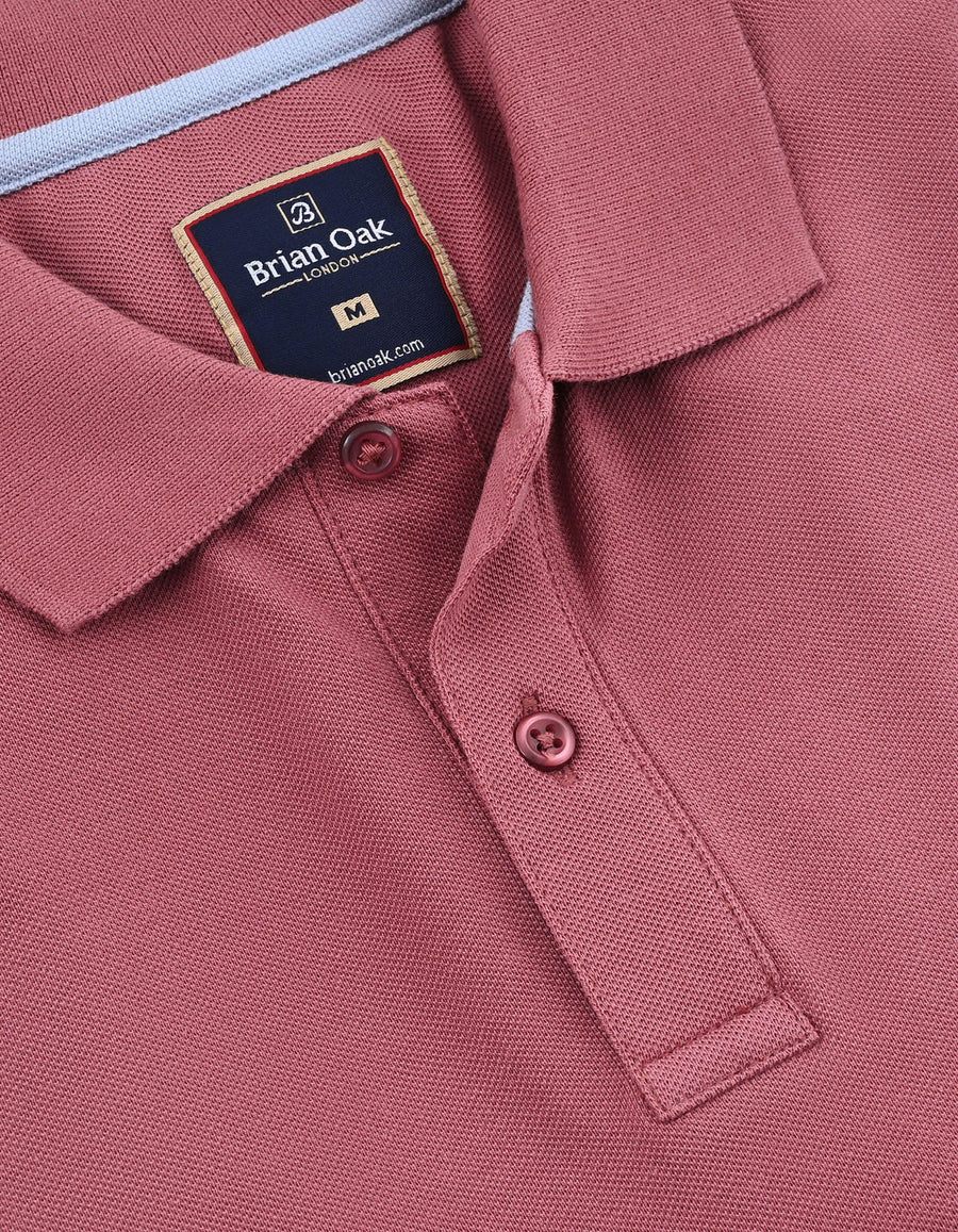 Pink Regular Fit Cotton Polo Shirt