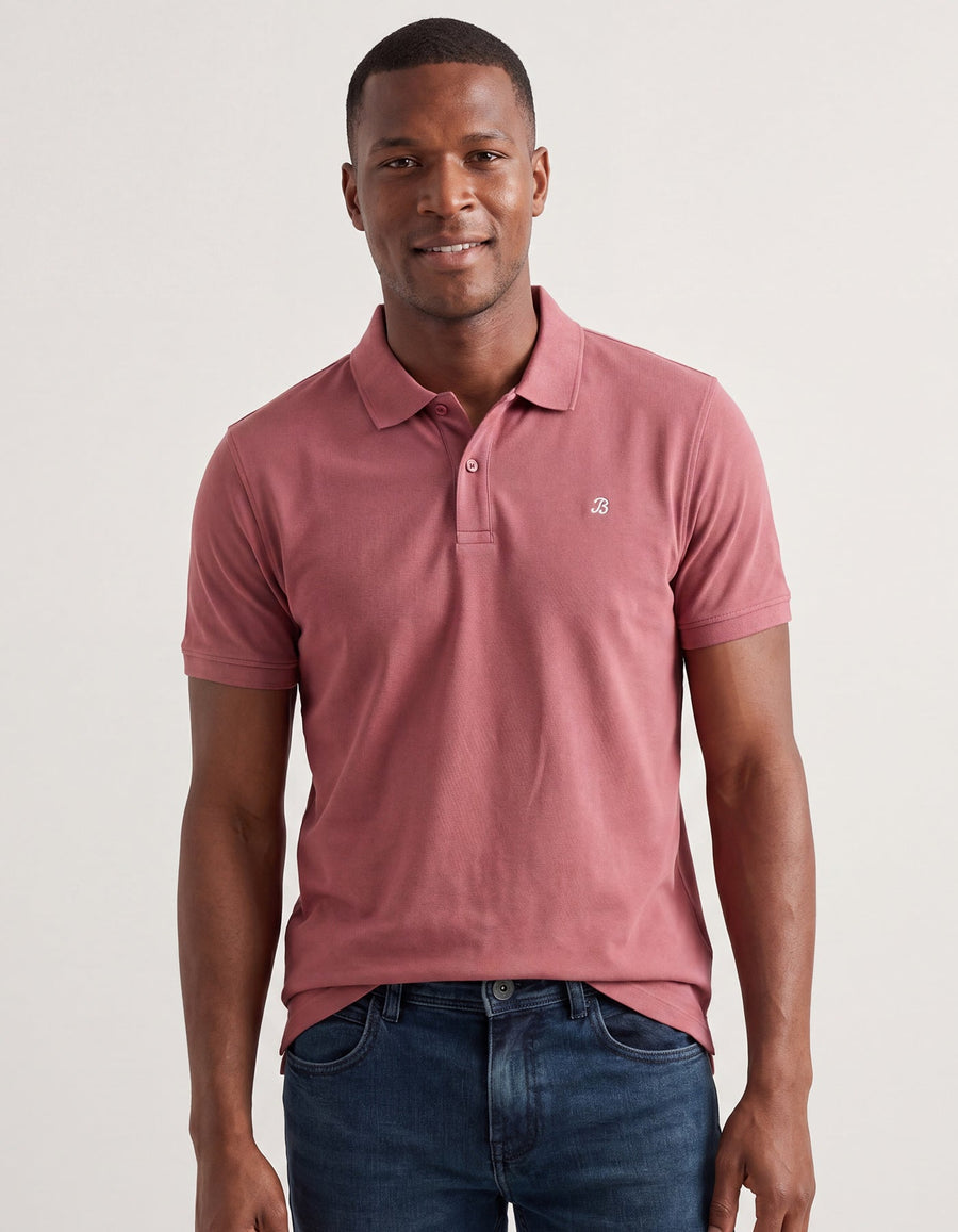 Pink Regular Fit Cotton Polo Shirt