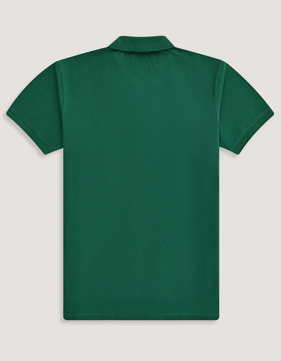 British Green Regular Fit Cotton Polo Shirt