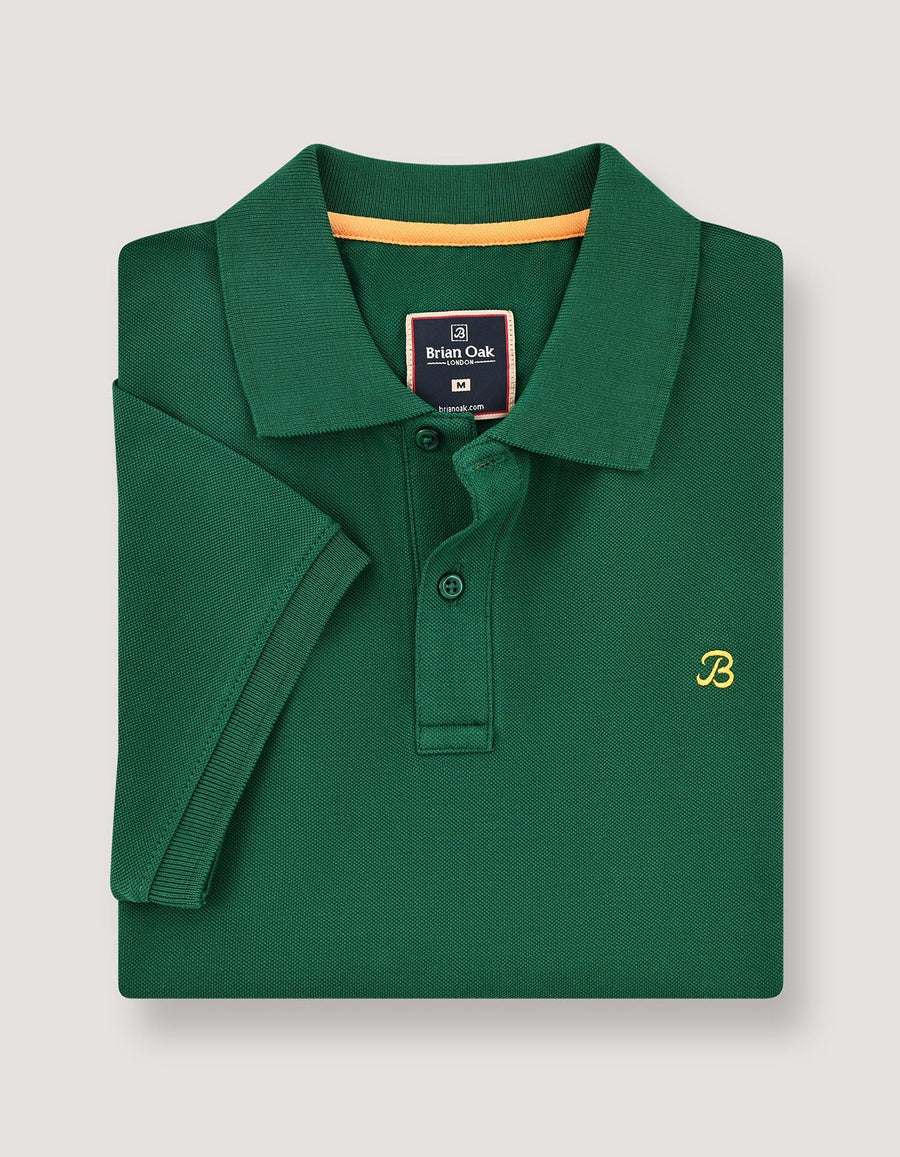 British Green Regular Fit Cotton Polo Shirt