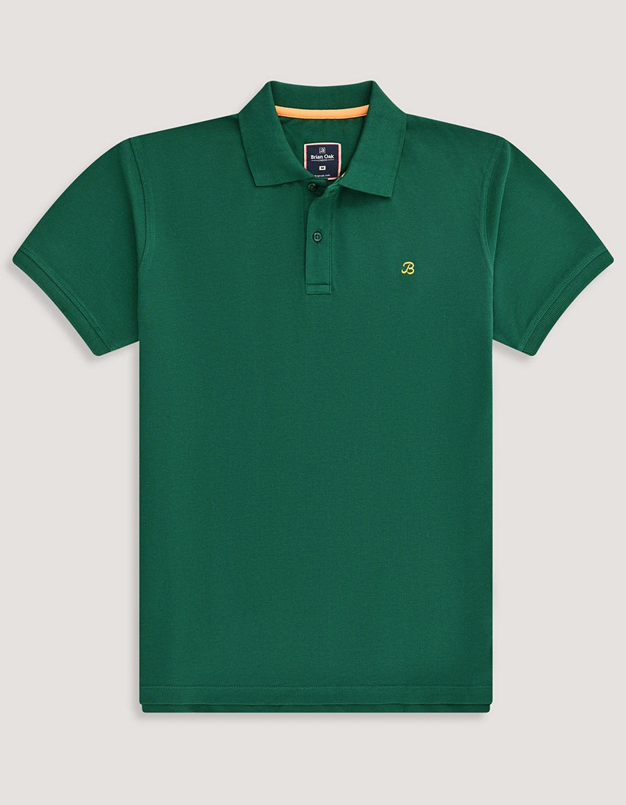 British Green Regular Fit Cotton Polo Shirt