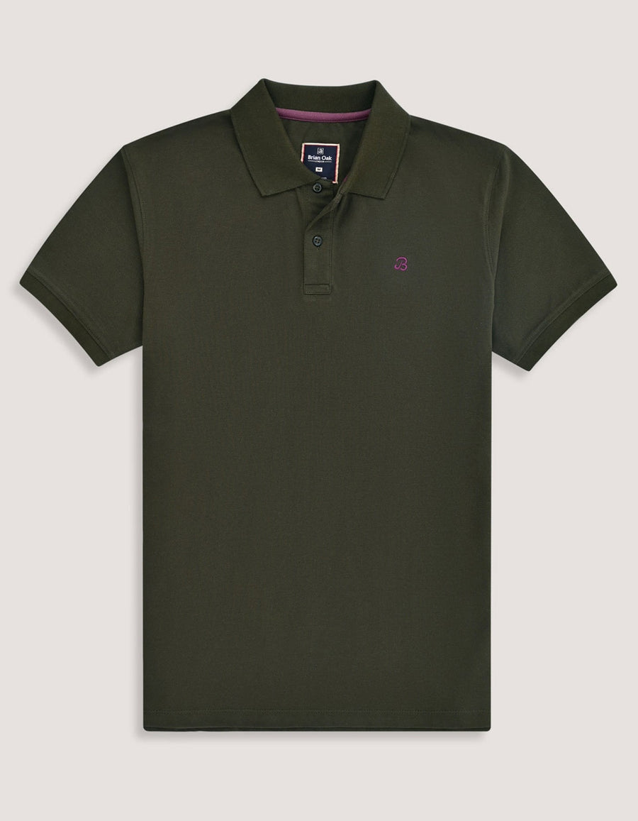 Olive Green  Regular Fit Cotton Polo Shirt