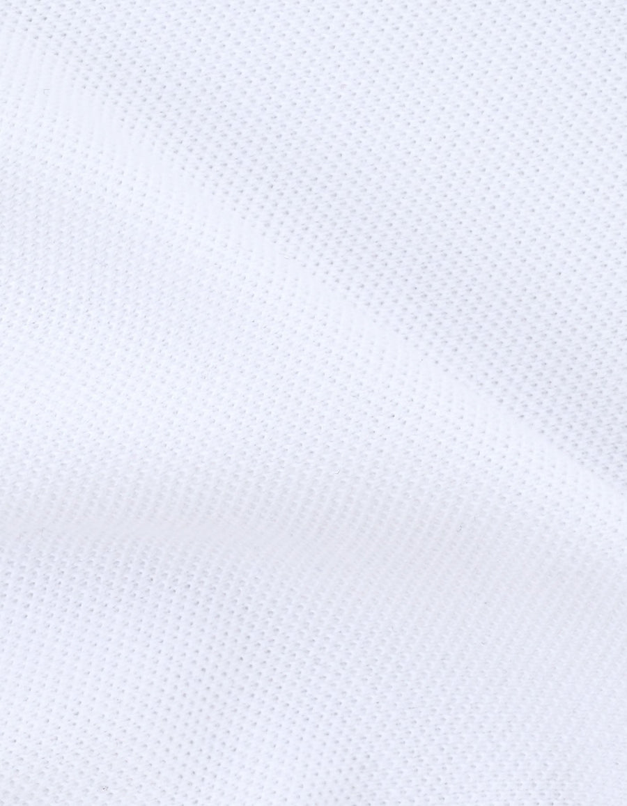 White Regular Fit Cotton Polo Shirt