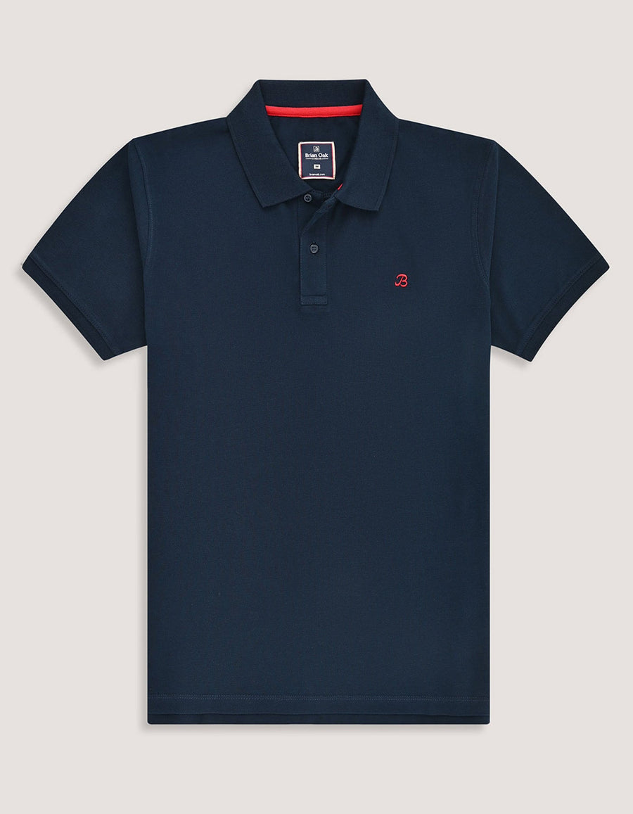 Navy Cotton Regular Fit Polo Shirt