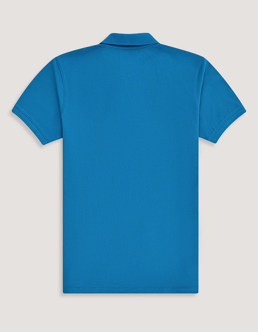 Turquoise Regular Fit Cotton Polo Shirt