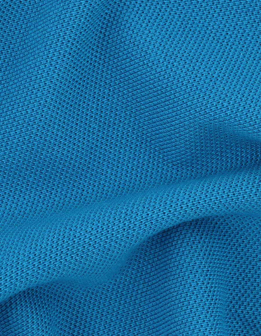Turquoise Regular Fit Cotton Polo Shirt