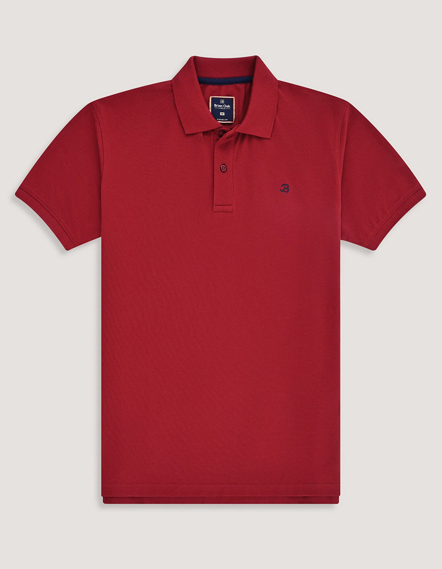 Red Regular Fit Cotton Polo Shirt