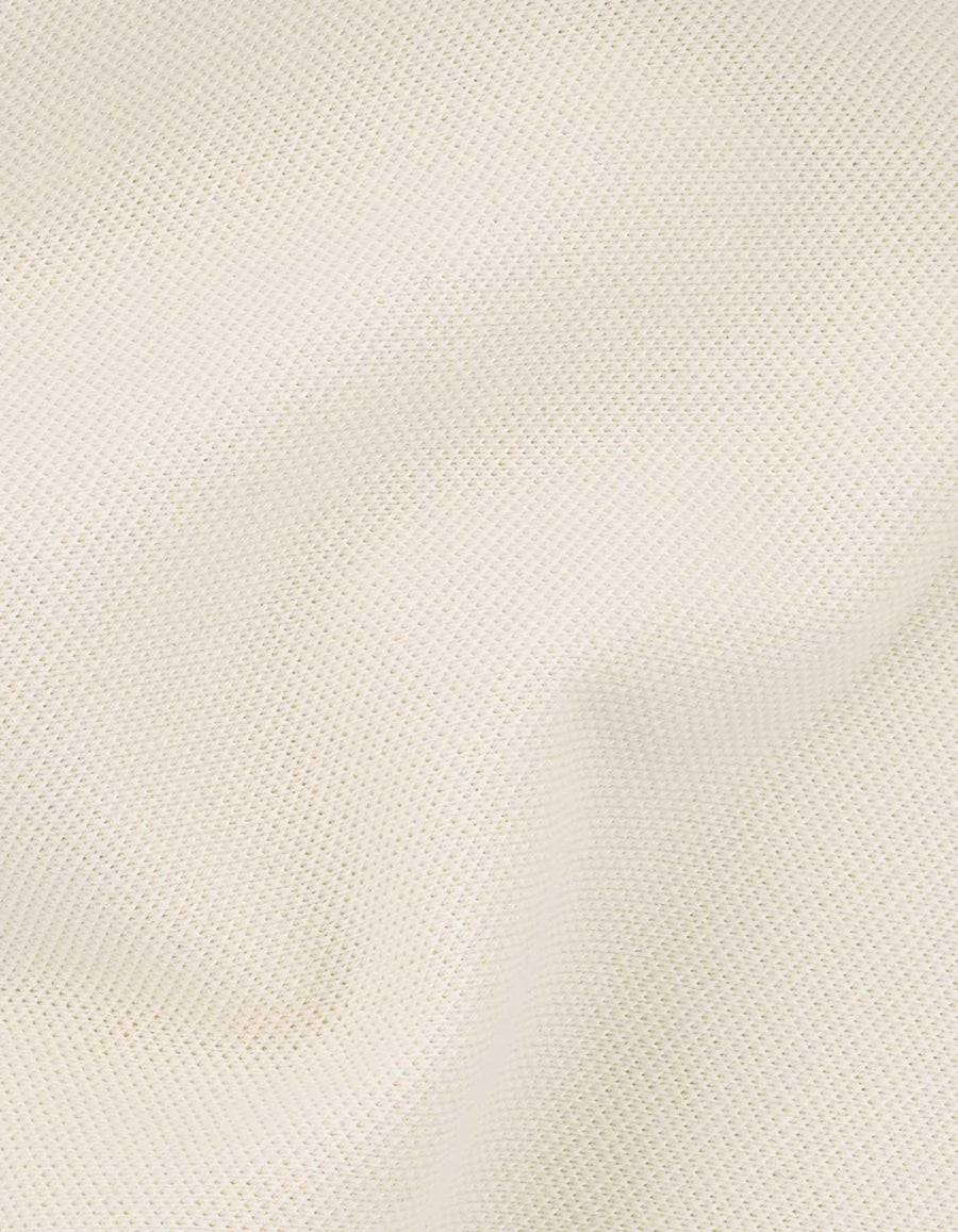 Off White Pique Polo Shirt