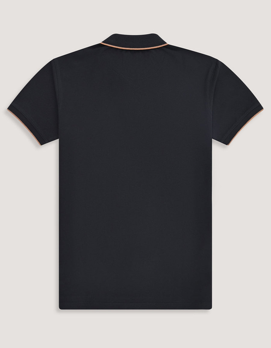 Black Pique Polo Shirt