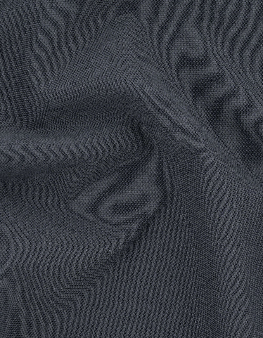 Charcoal Grey Pique Polo Shirt