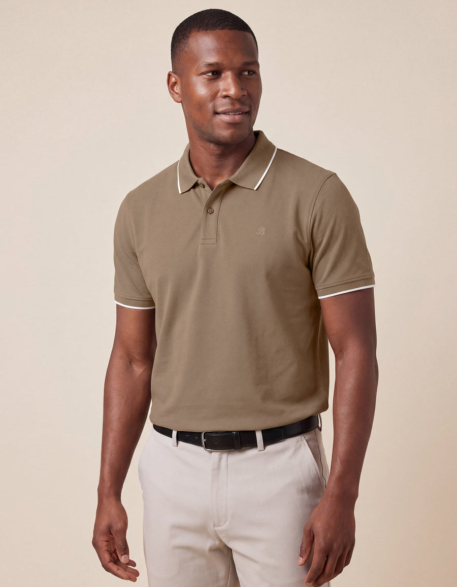 Camel Regular Fit  Polo Shirt