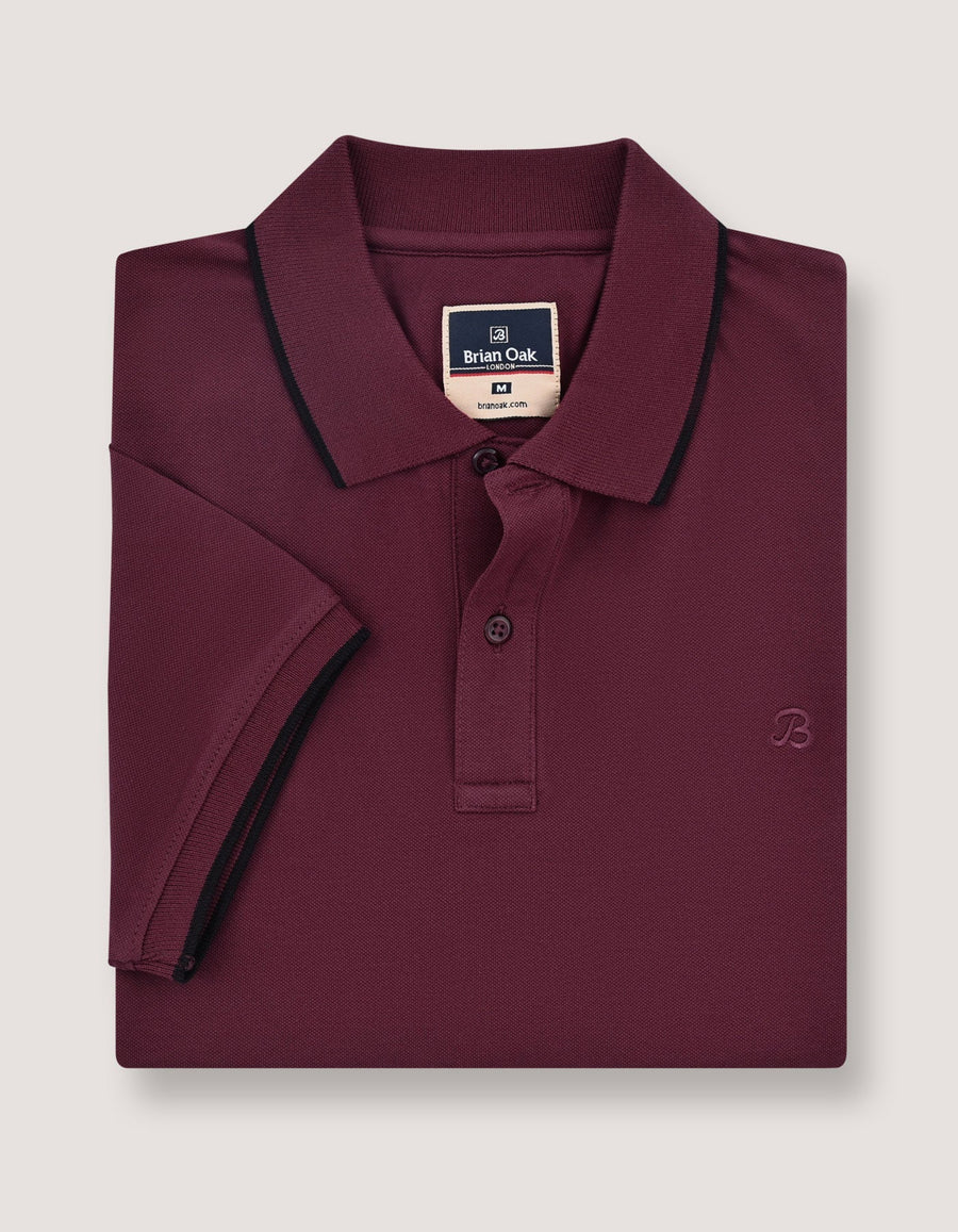 Regular Fit Maroon Cotton Polo Shirt