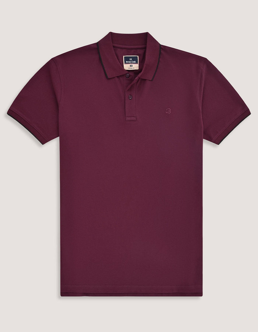 Regular Fit Maroon Cotton Polo Shirt