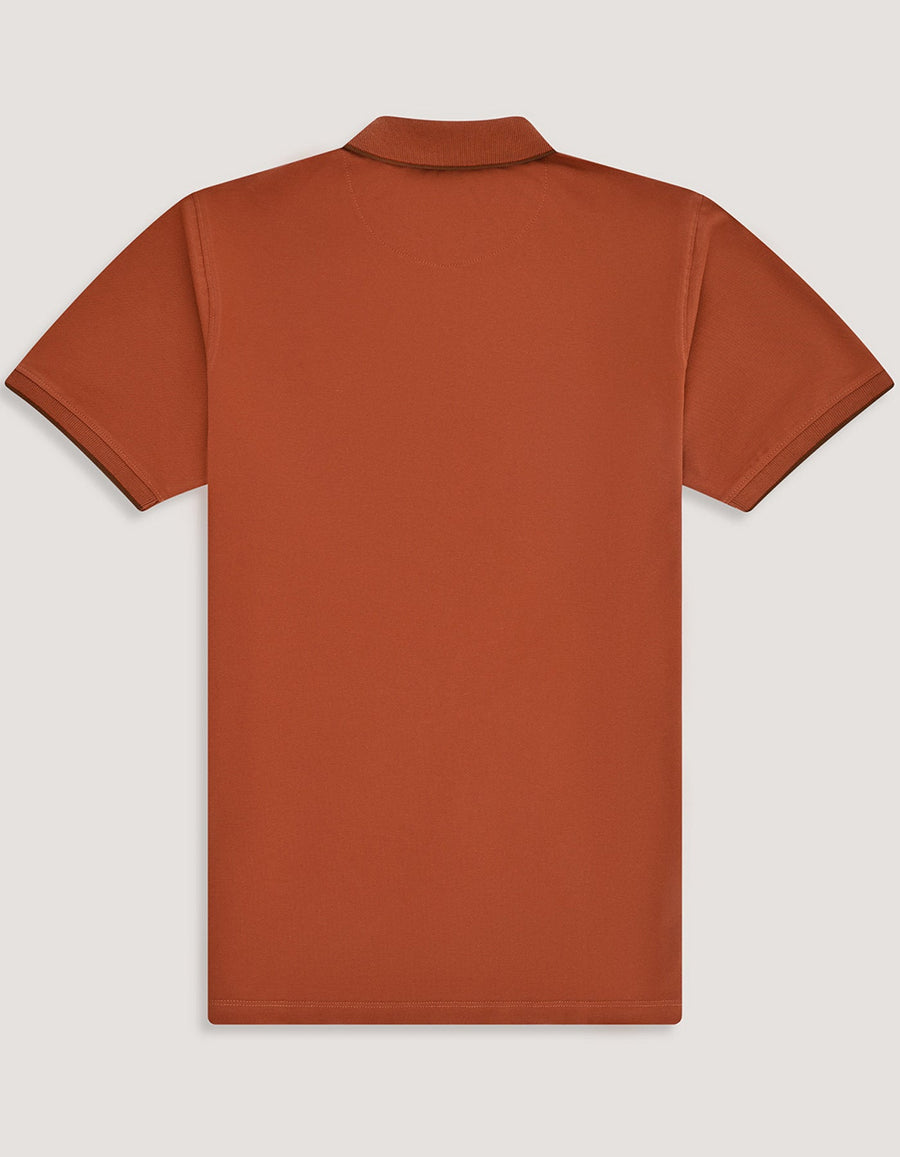 Rust Regular Fit Cotton Polo Shirt