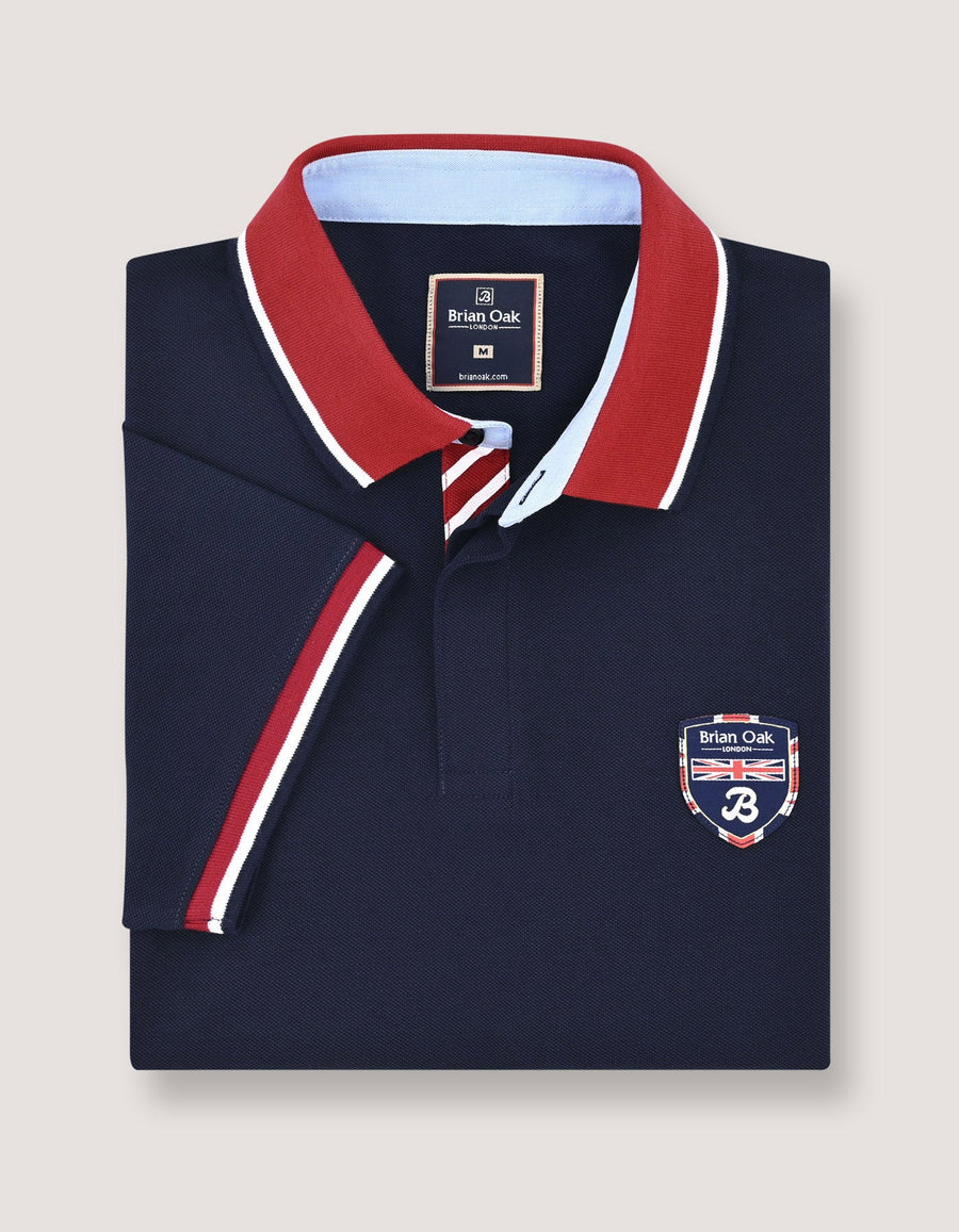 Navy Union Jack Polo Shirt