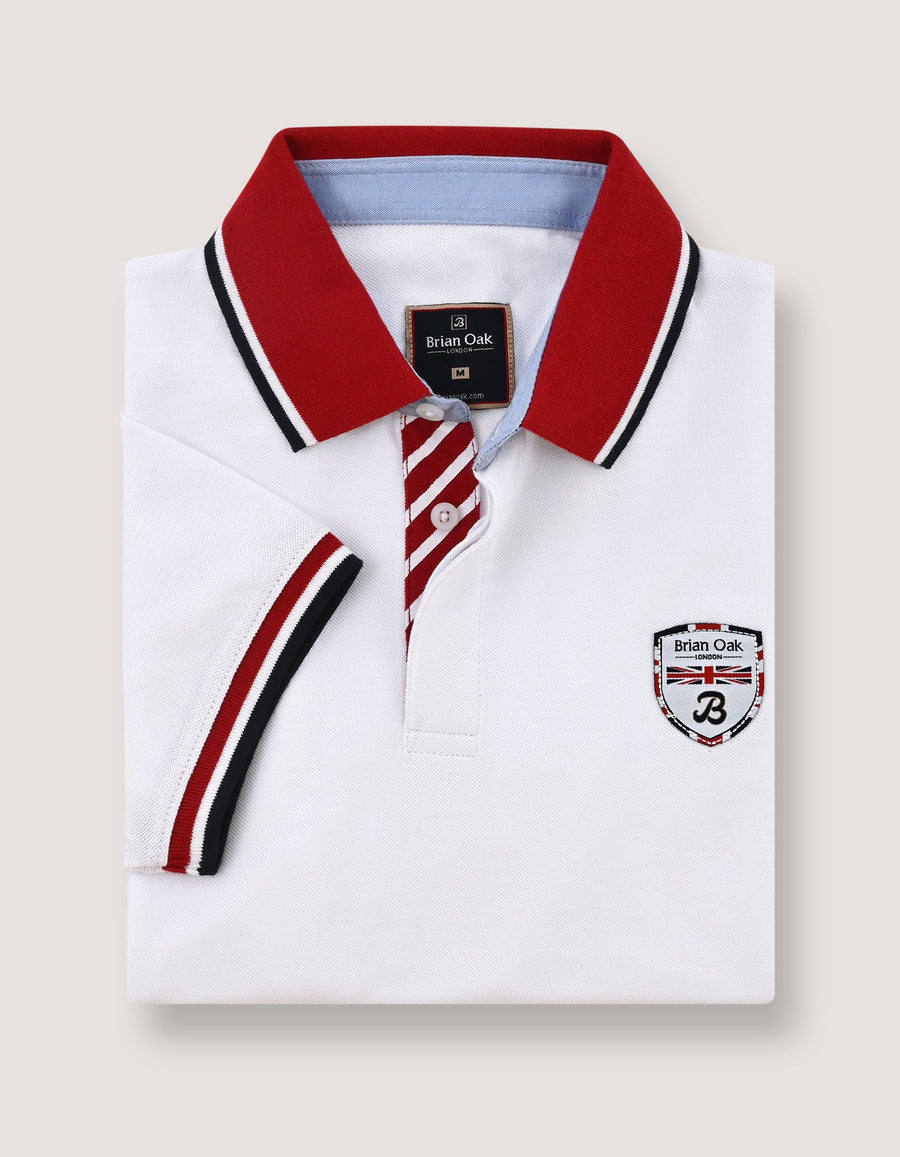 White Union Jack Polo Shirt