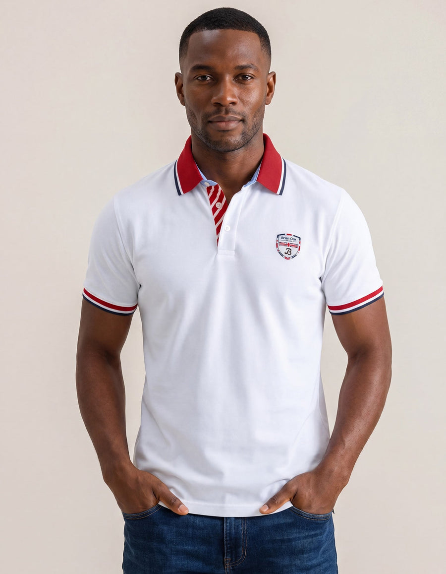 White Union Jack Polo Shirt