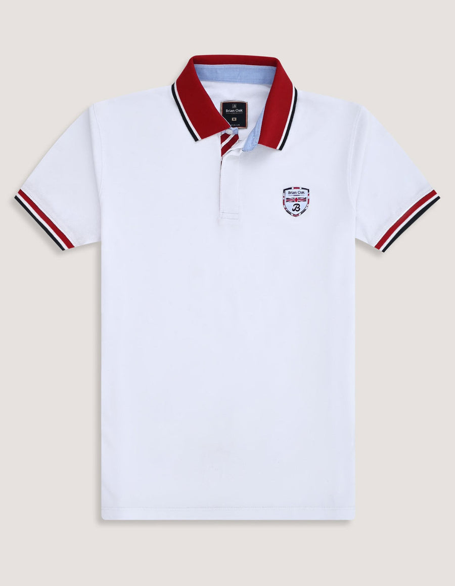 White Union Jack Polo Shirt