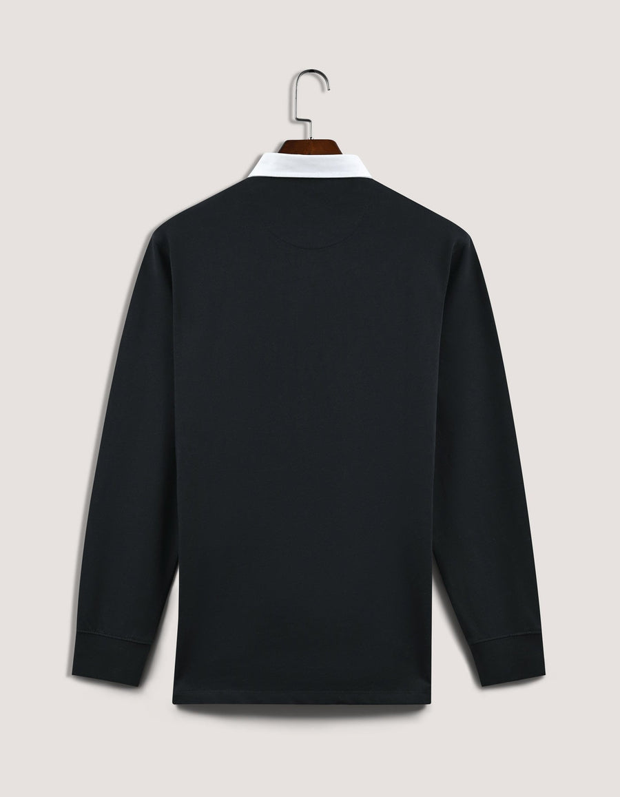 Black Classic Rugby Shirt