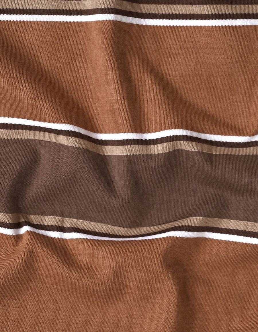 Rust Striped Rugby Shirt