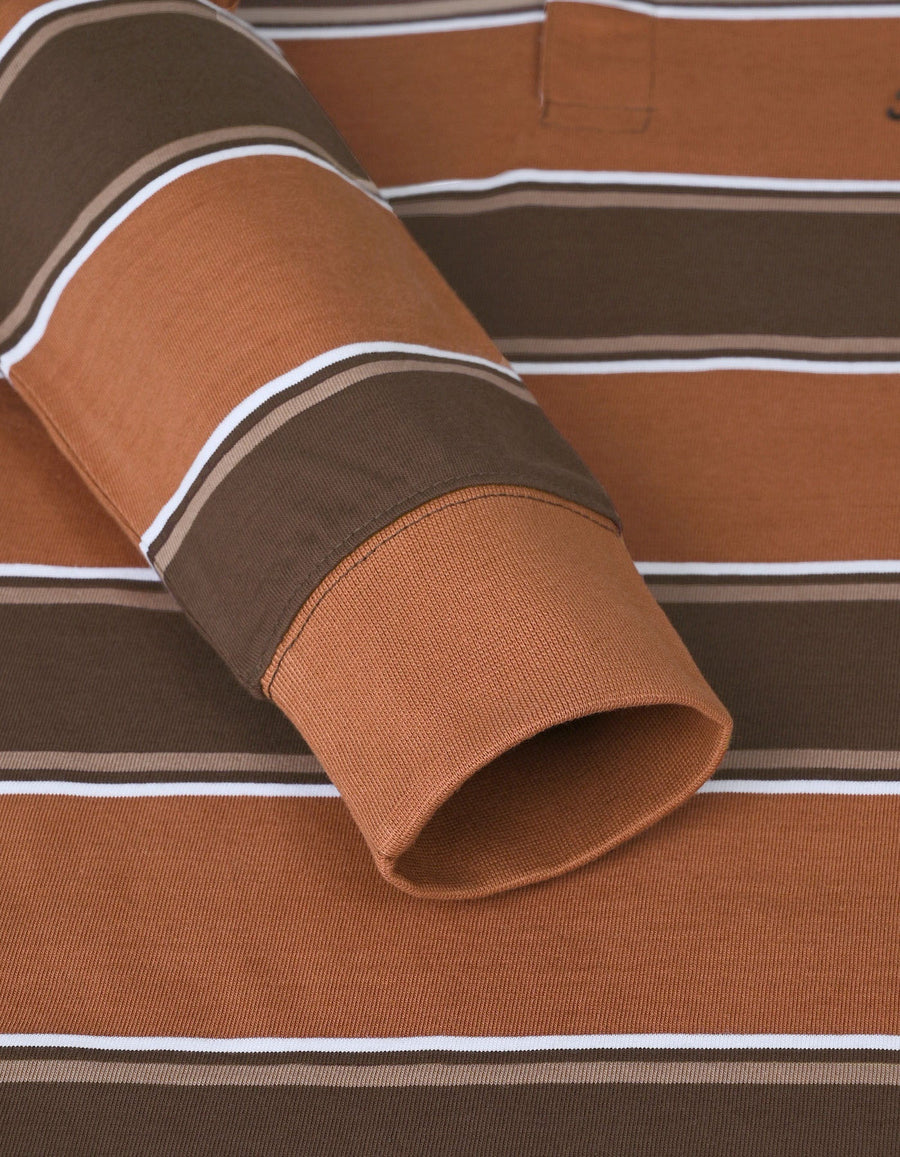 Rust Striped Rugby Shirt