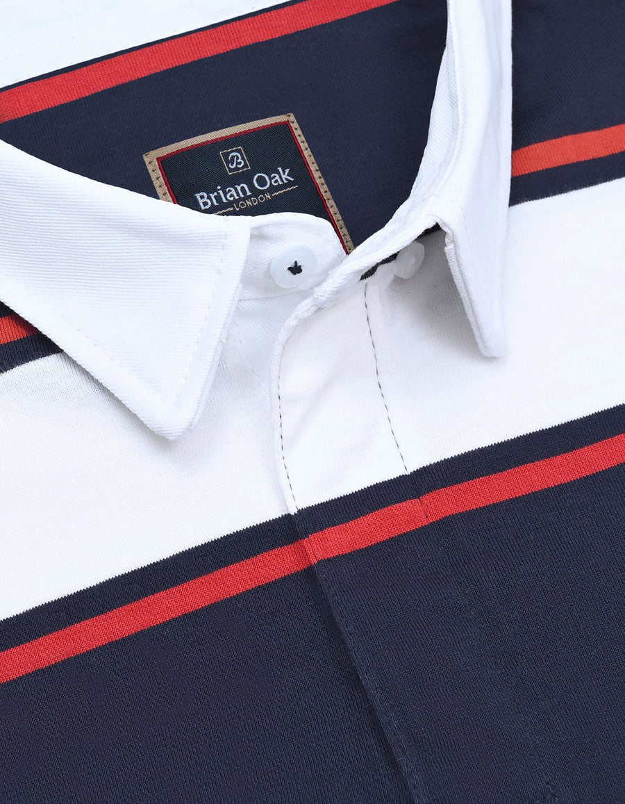 Contrast White Collar Polo Shirt
