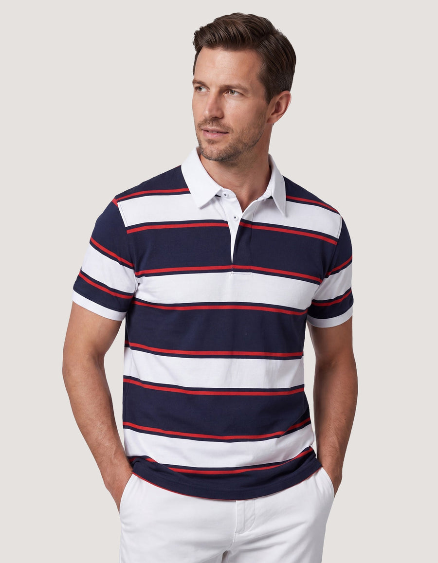 Contrast White Collar Polo Shirt