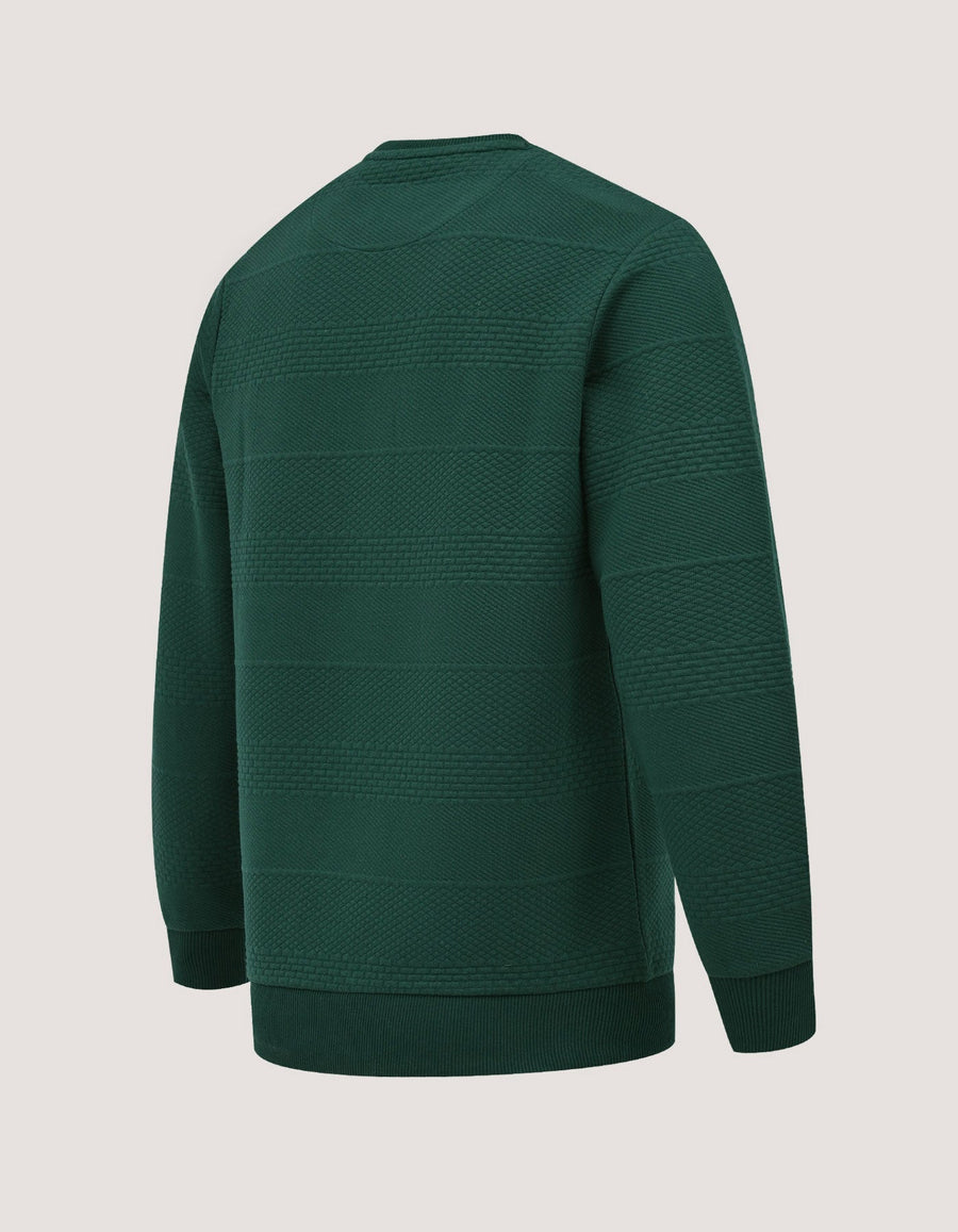 British Green Textured Jacquard Sweatshirt