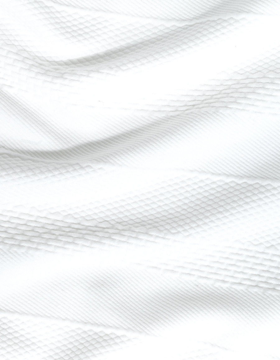 Off White Textured Jacquard Sweatshirt