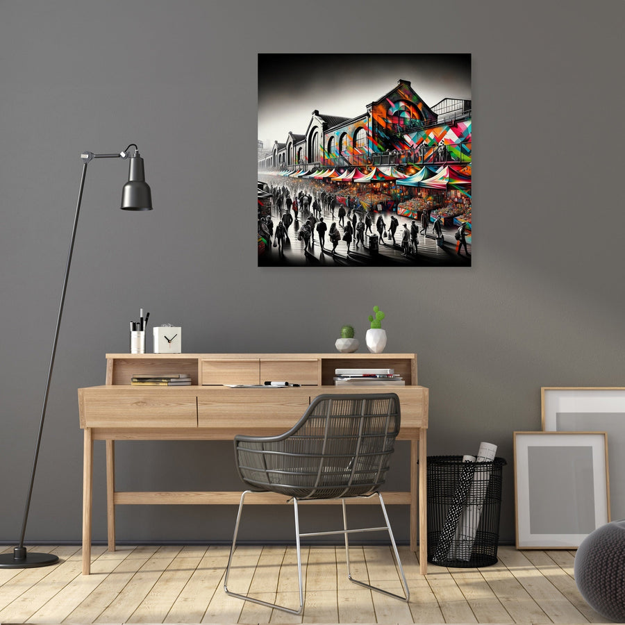 London Camden Market Modernist Fusion Canvas
