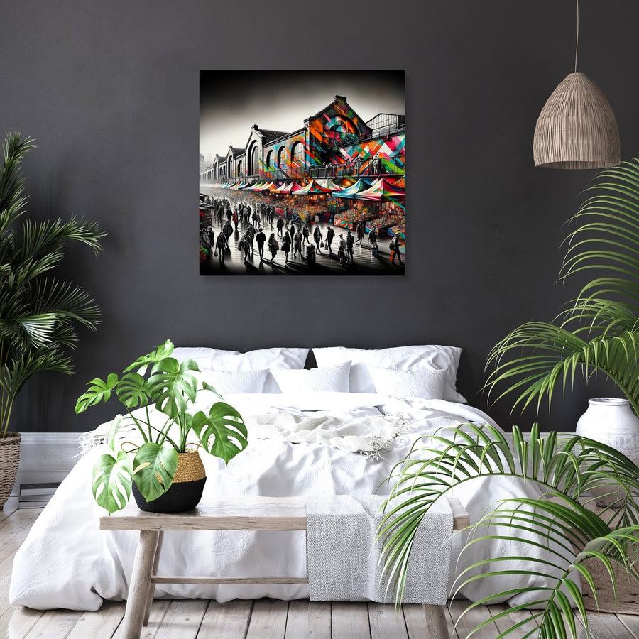London Camden Market Modernist Fusion Canvas