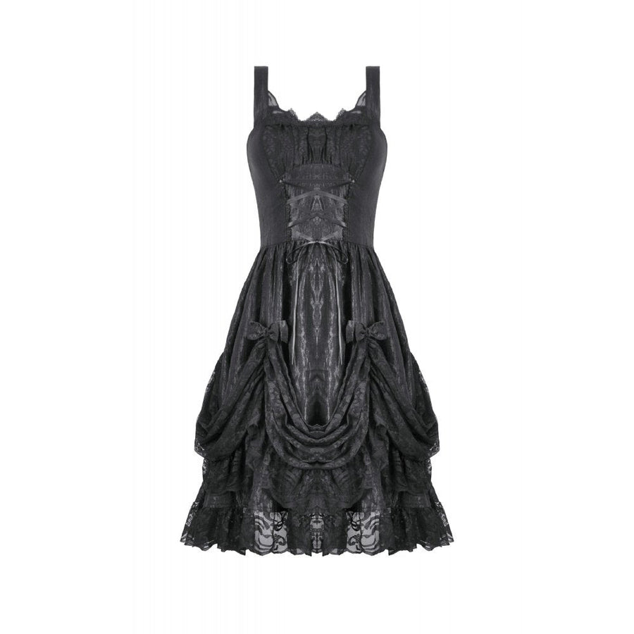 Dark in Love Shadow Lament Ruched Lolita Dress