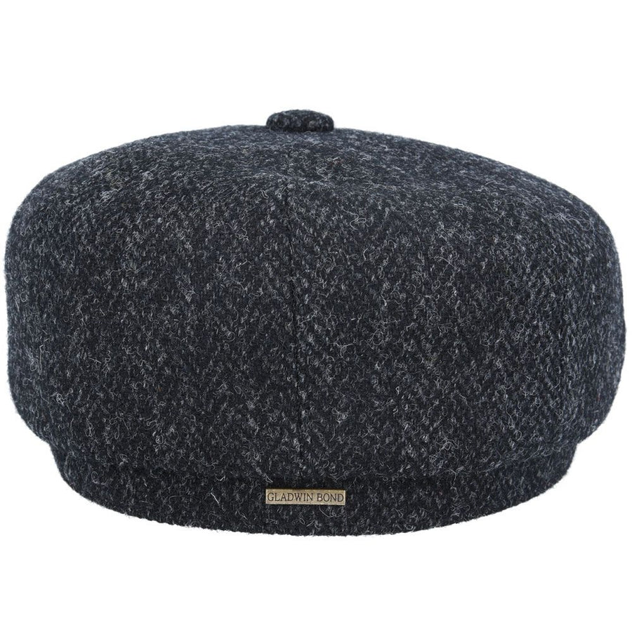 Harris Tweed Herringbone Newsboy Cap – Charcoal