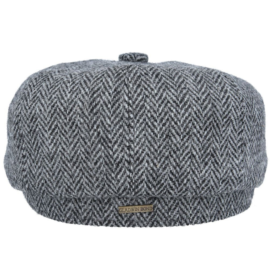Harris Tweed Herringbone Newsboy Cap – Charcoal
