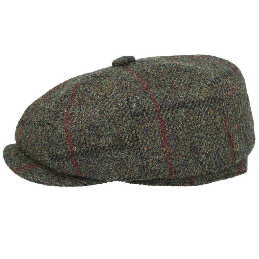 Tarbert Harris Tweed Newsboy Cap – Green