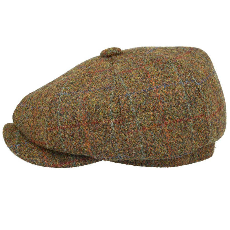 Barra Harris Tweed Newsboy Cap – Green
