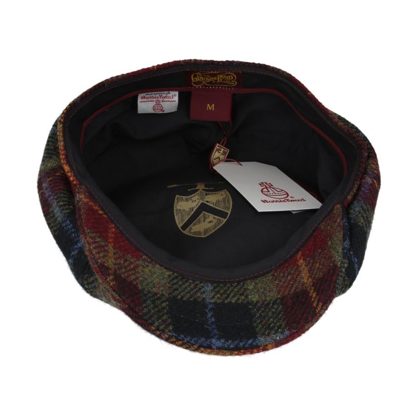 Bullantic - Premium Harris Tweed Burgundy Newsboy cap