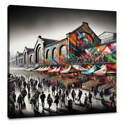 London Camden Market Modernist Fusion Canvas