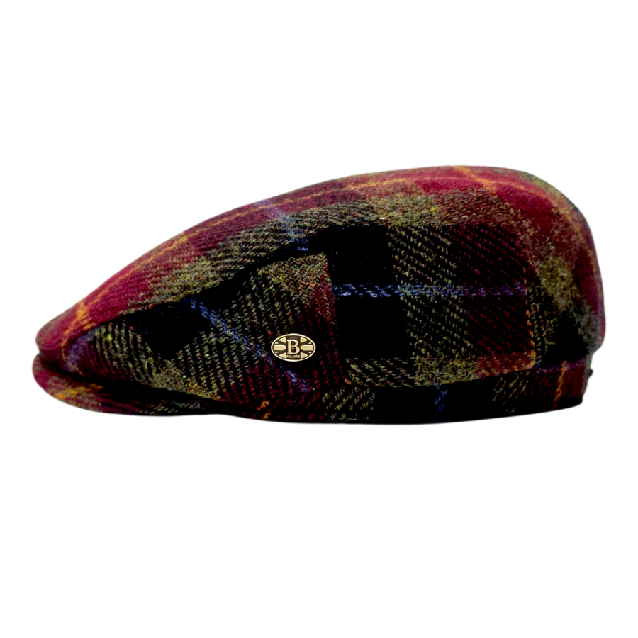 Tartan Harris tweed Flat Cap