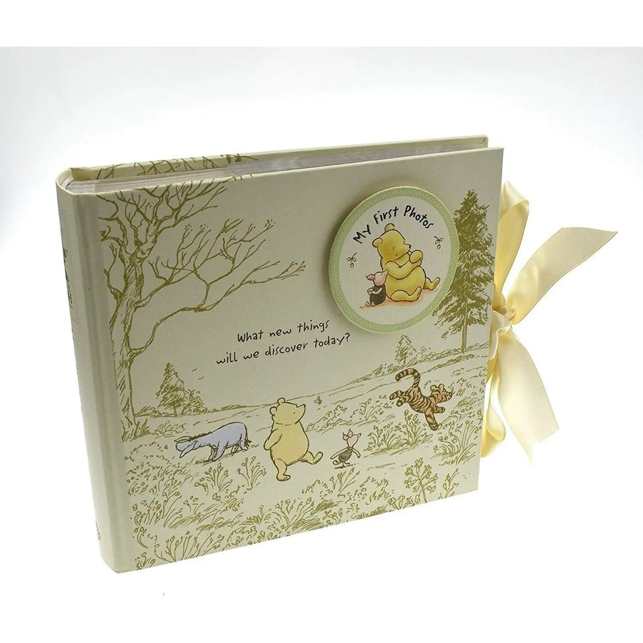 Disney Pooh Baby Photo Album 6x4 Pictures Keepsake Book Ribbon Gift Classic New