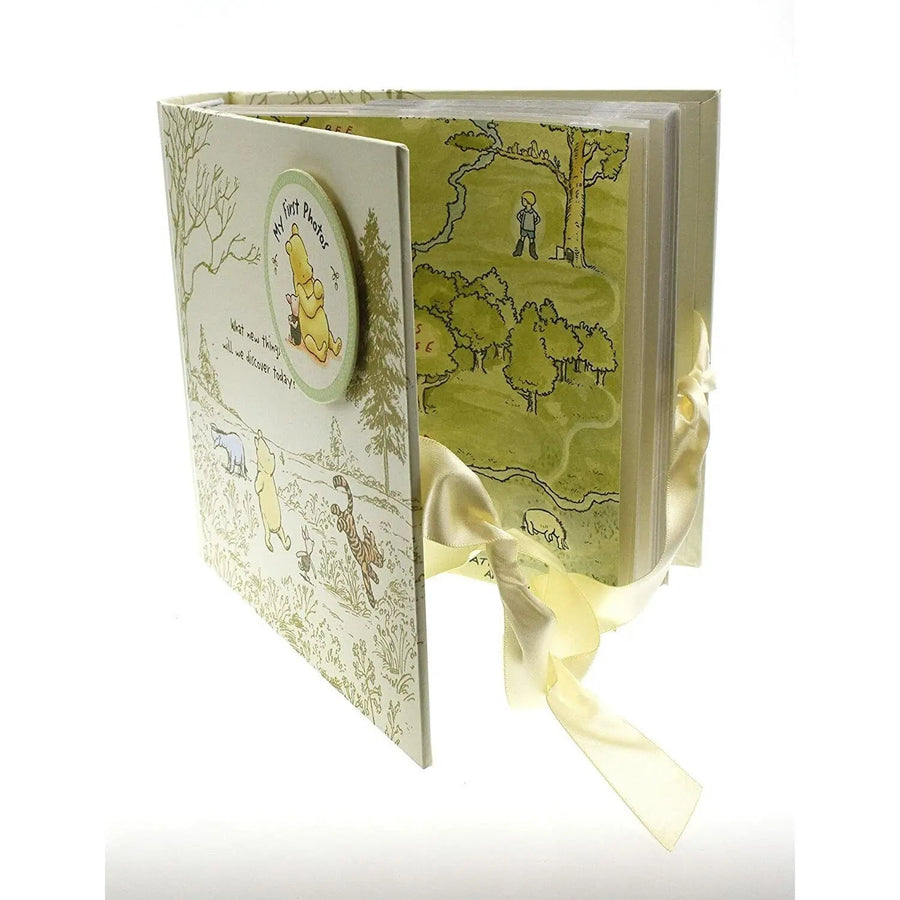 Disney Pooh Baby Photo Album 6x4 Pictures Keepsake Book Ribbon Gift Classic New