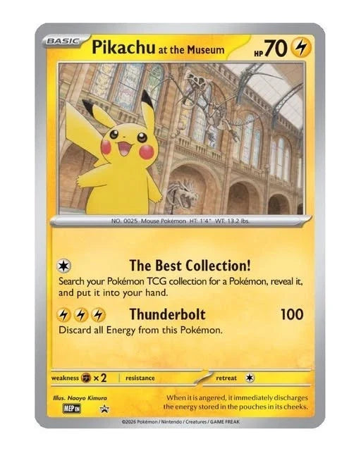 Pikachu At The Museum Natural History Museum Jumbo Pokemon Promo Card