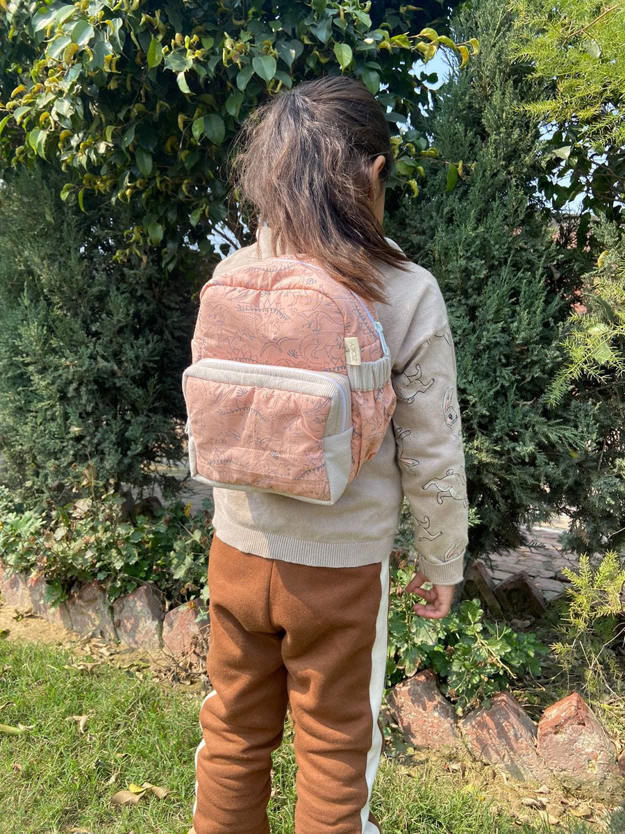 Dinosaur Park Personalised School Bag, Hand-Embroidered