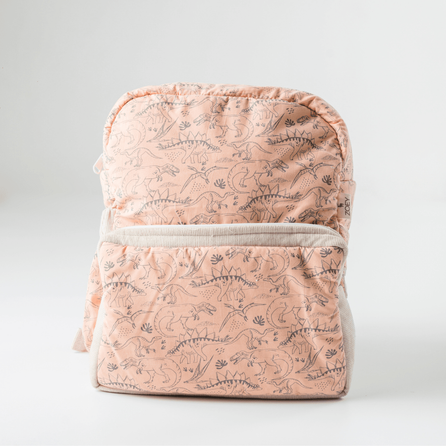 Dinosaur Park Personalised School Bag, Hand-Embroidered