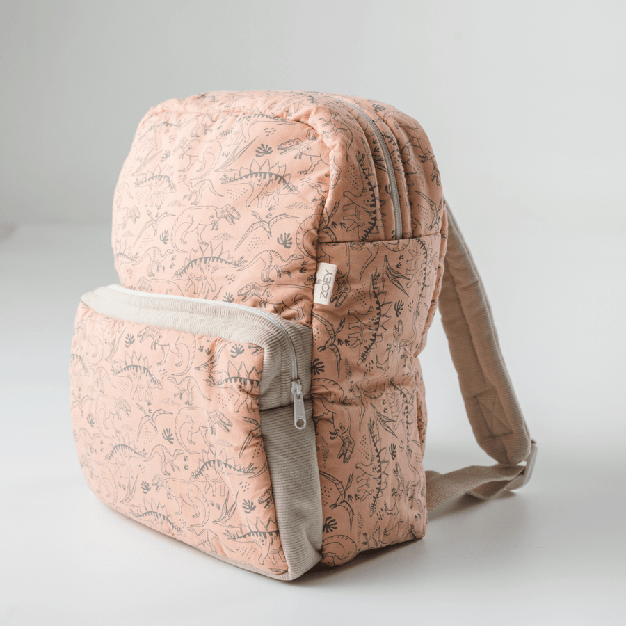 Dinosaur Park Personalised School Bag, Hand-Embroidered