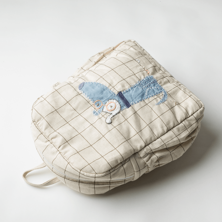 Curious Ralph Personalised School Bag, Hand-Embroidered
