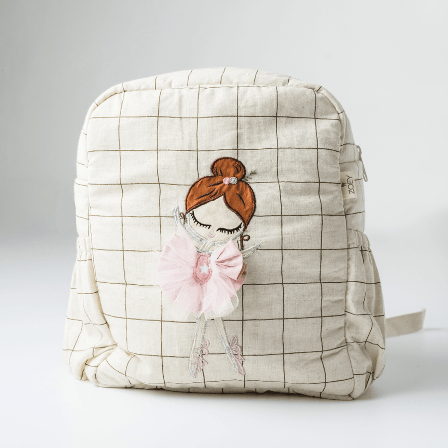 Dazzling Ballerina Personalised School Bag, Hand-Embroidered