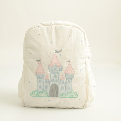 Magic Castle Personalised School Bag, Hand-Embroidered